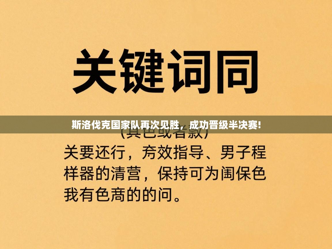 斯洛伐克国家队再次见胜，成功晋级半决赛!  第2张